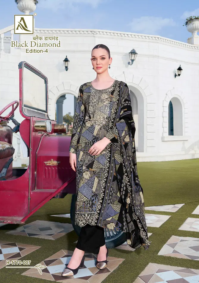 Black Diamond 4 By Alok Suit Rayon Printed Dress Material Orders In India